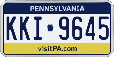 PA license plate KKI9645