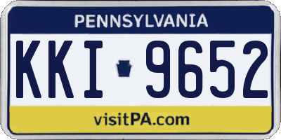 PA license plate KKI9652
