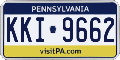 PA license plate KKI9662