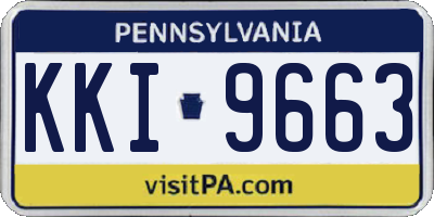 PA license plate KKI9663