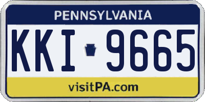 PA license plate KKI9665