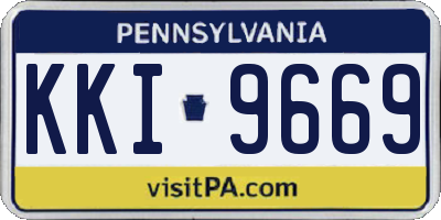 PA license plate KKI9669