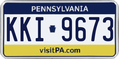 PA license plate KKI9673