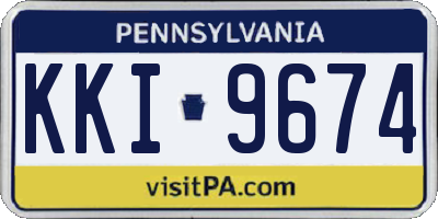 PA license plate KKI9674