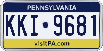 PA license plate KKI9681