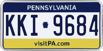 PA license plate KKI9684