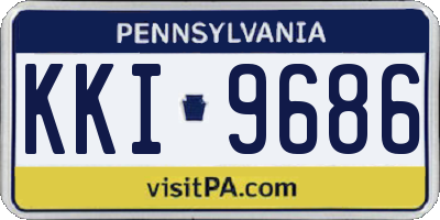 PA license plate KKI9686