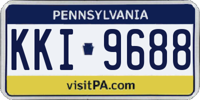 PA license plate KKI9688
