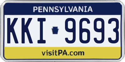 PA license plate KKI9693