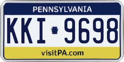PA license plate KKI9698