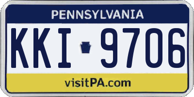 PA license plate KKI9706