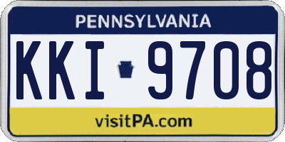 PA license plate KKI9708