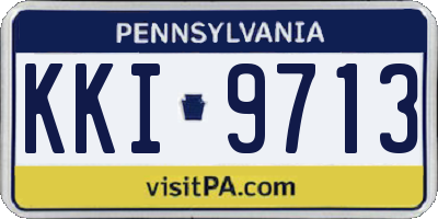 PA license plate KKI9713