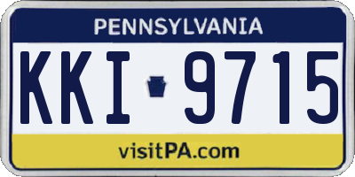 PA license plate KKI9715