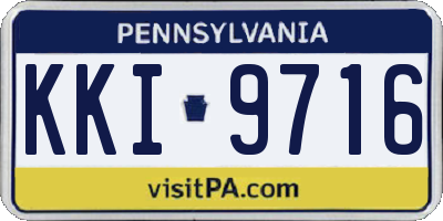 PA license plate KKI9716