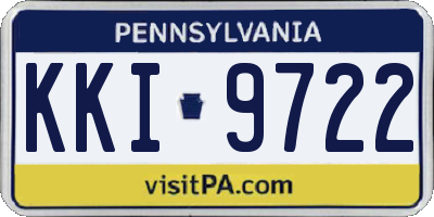 PA license plate KKI9722