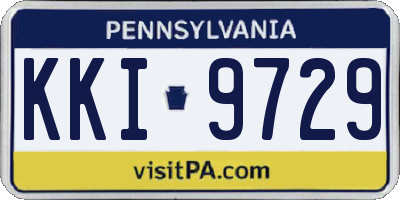 PA license plate KKI9729