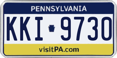 PA license plate KKI9730