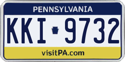 PA license plate KKI9732