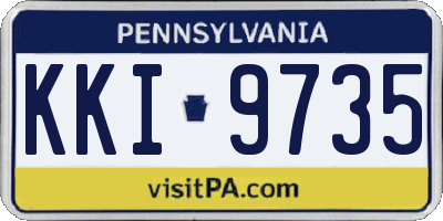 PA license plate KKI9735