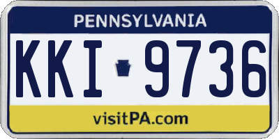 PA license plate KKI9736