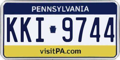PA license plate KKI9744