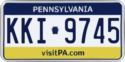 PA license plate KKI9745