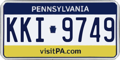 PA license plate KKI9749