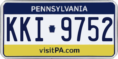 PA license plate KKI9752