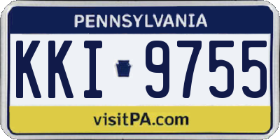PA license plate KKI9755