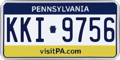 PA license plate KKI9756