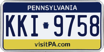 PA license plate KKI9758