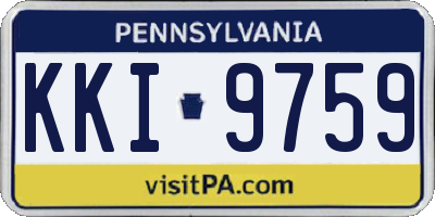 PA license plate KKI9759