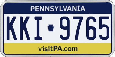 PA license plate KKI9765