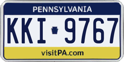 PA license plate KKI9767