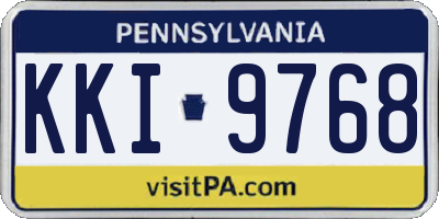 PA license plate KKI9768