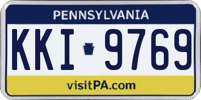 PA license plate KKI9769