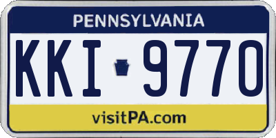 PA license plate KKI9770