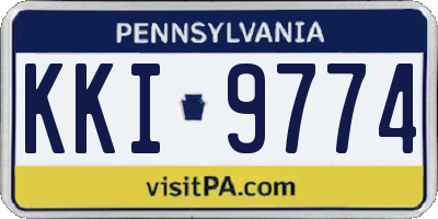 PA license plate KKI9774