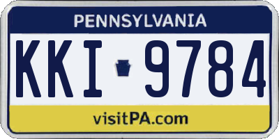 PA license plate KKI9784