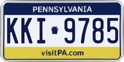 PA license plate KKI9785