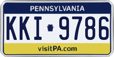 PA license plate KKI9786