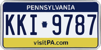 PA license plate KKI9787