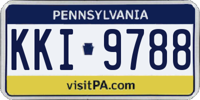 PA license plate KKI9788