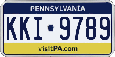 PA license plate KKI9789