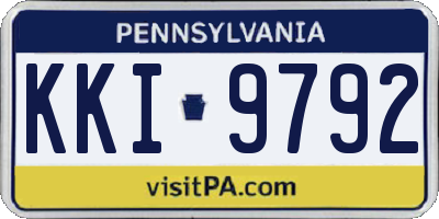 PA license plate KKI9792