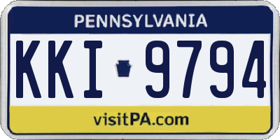 PA license plate KKI9794