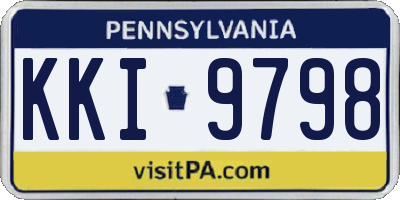PA license plate KKI9798