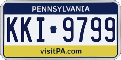 PA license plate KKI9799