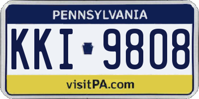 PA license plate KKI9808